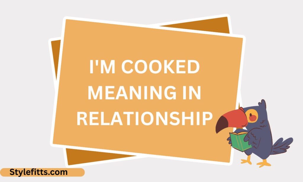 I'm cooked meaning in Relationship